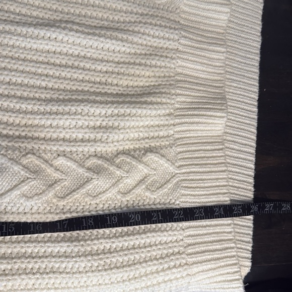 Torrid Ivory Cable Knit Hearts Sweater Ribbon Tie Keyhole Back Size 1X - Picture 7 of 7